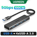 UGREEN USB 3.0 Hub 4 Ports USB HUB Slim for Mouse, Keyboard Compatible with MacBook Pro Air Laptop Desktop PC Xbox PS5 Splitter - LCM STORELCM STORE14:865100cm;200007763:201336100100cmUGREEN USB 3.0 Hub 4 Ports USB HUB Slim for Mouse, Keyboard Compatible with MacBook Pro Air Laptop Desktop PC Xbox PS5 SplitterCHINA